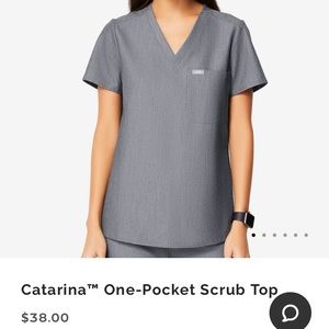 COPY - figs Catarina charcoal scrub top